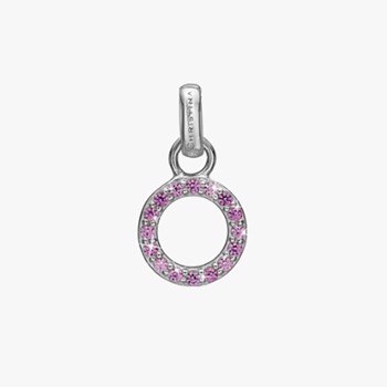 sølv vedhæng Pink CZ Circle fra Christina Jewelry